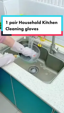 1 pair Household Kitchen Cleaning gloves #gloves #tiktokshopbudol #fyp #foryourpage 