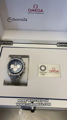 Happy #speedytuesday! This week we have the Tokyo 2020 Edition in a beautiful white box 🤍 #chrono24 #omega #speedmaster #tokyo #rolex #patekphilippe #watchlover #fyp 