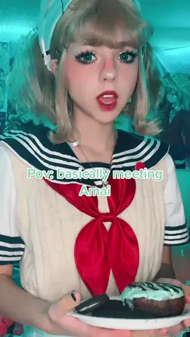 I don’t remember filming this #amaiodayaka #yanderesimulator #yanderesimrival #cosplay #cosplayer #yanderesimulatorcosplay #anime #game #gaming #animegirl #amaiodayakacosplay #amaiodayakaedit #gamecosplay #wig #contact #makeup  #amaicosplay 