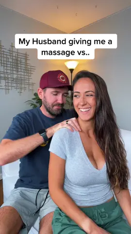 I prefer to get massages 😂 #couple #couplegoals #husbandwife #comedywife #husband #massage 