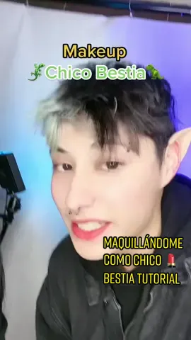 Maquillaje de Chico Bestia para Halloween 🦖 #tutorial a medias 🤣 #beastboy #makeup #halloween #disfrazidea #teentitans 