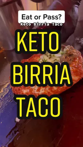 Will you eat or pass on this Keto Birria Taco? #ketocooking #ketotacos #birria #FoodTok 