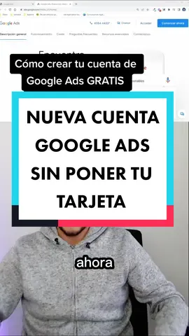 Cómo crear tu cuenta de Google Ads gratis sin poner tu tarjeta de crédito #googleads #crearcuentagoogleads #cuentagoogleads #googleadsexpert #sem #ppc #paidsearch 