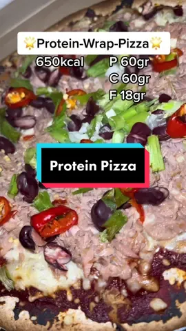 Vollkorn Wrap  Käse Light Tomatenmark Thunfischdose Kidneybohnen Lauchzwiebel Chili 12min Backofen, 250 Grad Ober-/Unterhitze #protein #proteinmeal #pizza #thunfisch #bodybuilding #gym #GymTok #Fitness #FitTok #fitnessmotivation #kochen #rezept #kochrezepte  