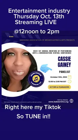 Tune In Streaming Live #foryourpage #fyp #cassiegaineyii #filmmakers #actors #actresses #entertainment #everybody #talent 