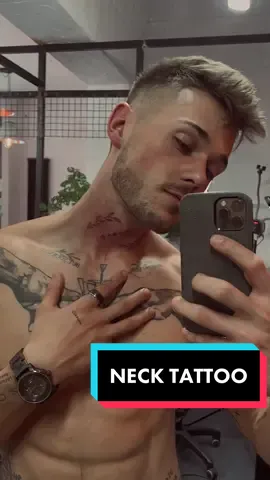 New Neck Tattoo 👀 #fakebody #necktattoo #tattoos #fyp