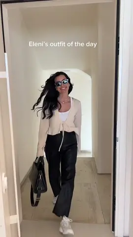 Eleni is rocking our new leather trousers and knit cardigan 🫶🏼 both available online and at our showroom ✨ #MYS  #mindyourstyle #greekbusiness  #falloutfit  #falllook  #fallfashion  #pinterestfashion #pinterestlook #OOTD #outfitoftheday 