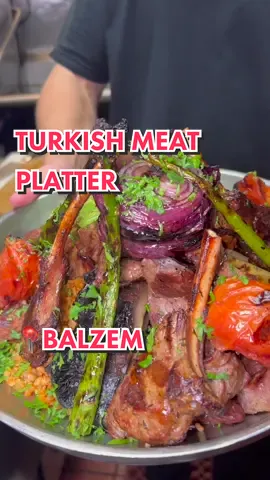 The Mecca of meat platters  📍Balzem  #nyc #nyceats #nycfood #soho #turkishfood #greekfood ##mediterranean##mediterraneanfood##lambchops##lamb##chicken##steak##meatplatter##Foodie##foodtiktok 