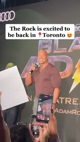 Can you just tell @therock is the coolest guy ever?? 😍😍😍 welcome back #dwaynetherockjohnson 🫶🏼 #therockedit #blackadam #blackadamrockscanada #fyp 