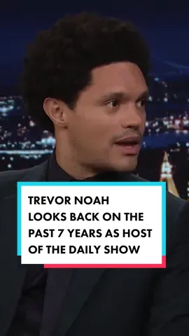 #TrevorNoah looks back on the past seven years as host of #TheDailyShow and talks about his plans for the future. #FallonTonight 