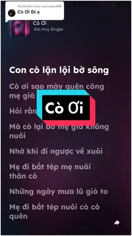 Trả lời @huykc456 Cò Ơi #cooi #music #tamtrang #nhachay #lyrics #thumaik02