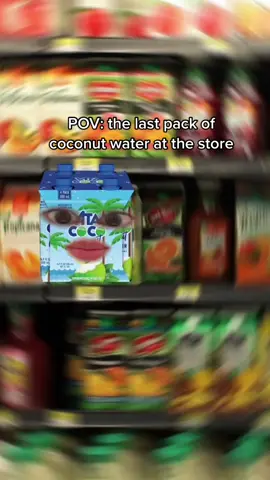 Møther… free us from the restraints of these shelves and cardboard confinements #coconutwater #getusout 