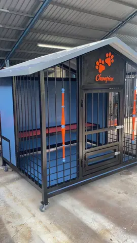 6ft x 5ft Custom dog house delivered! 🏠 #champion #customdoghouse #custommetalwork #dogsoftiktok #trinidad #trinidadandtobago #trini_tiktoks #dogkennel #foryoupage #fyp #foryou #germanshepherd #doghouse 