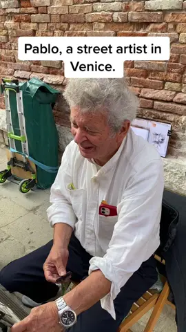 Paolo, a street artist in Venice. He’s done this a few times.#venice #DidYouYawn #italy #veniceitaly #tiktoktravel #streetartist 