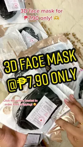 ₱7.90 lang mare, free shipping pa! 🥰#facemask #3dfacemask #tiktokfinds #tiktokshopfinds #tiktokbudol #tiktokshopbudol #tiktokshop #tiktokbudolfinds #tiktokshopph #budolfinds #budolfindsph #fyp #fypシ #bher_rific #bher_rificfinds #viral #trending 