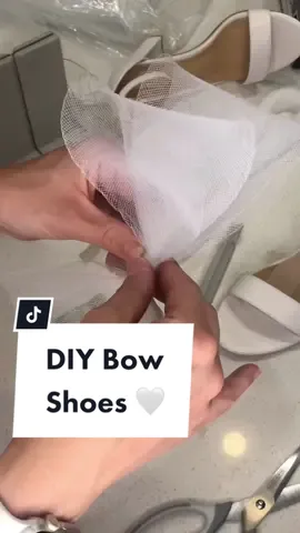 Beyond OBSESSED with how these DIY bow heels turned out 😍🤍 #diybridalshoes #bowmaking #bowmaker #bowmakersoftiktok #weddingtiktok #bridalshoes #diybride #bridallook #bridalshoweroutfit #jimmychooshoes #DIY #handmade #handmadecraft #diywithjenna 