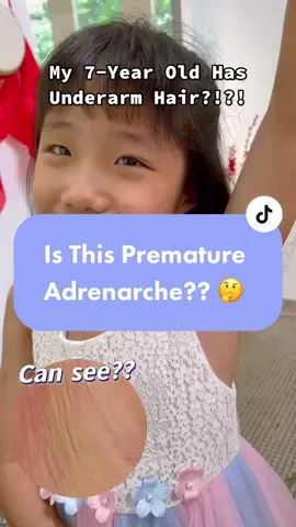 Does this mean she’s gonna undergo premature puberty? 🫠 #fyp #purberty #kids #kidsoftiktok #Adrenarche #underarmhair #armpithair #parentsoftiktok 
