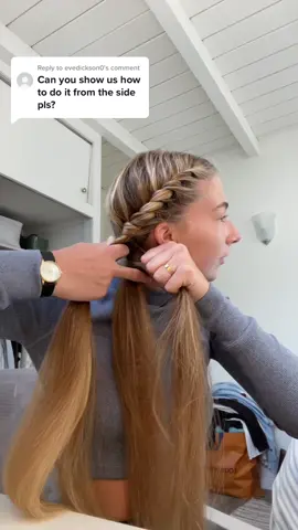 Replying to @evedickson0 side view which may help more!! #frenchbraids#tutorial#hairtutorial#frenchtwist#easyhairstyles#longhairstyles 
