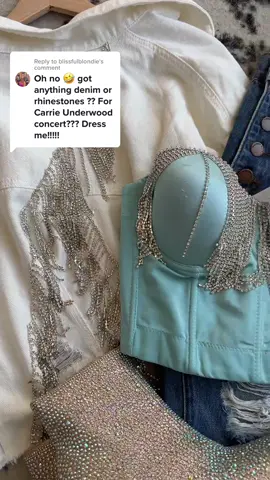 Replying to @blissfulblondie of course we do!  #outfitinspo #denimandrhinestones #concertoutfit 