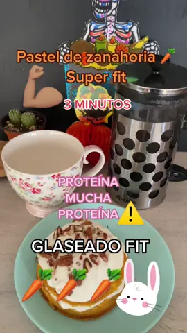 Pastel de zanahoria en 3 min, muy alto en proteína. Ponte fit comiendo delicioso. #carrotcake #Fitness #postentrenamiento #saludables #gym #snak #postresaludable #postresfitnes 