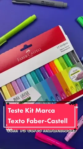 Testando o kit de marca texto da Faber-Castell! 😍 Qual cor você mais gostou? ✨ #papelariaschuster #papelaria #novidades #pentest #teste @faber_castell_br 