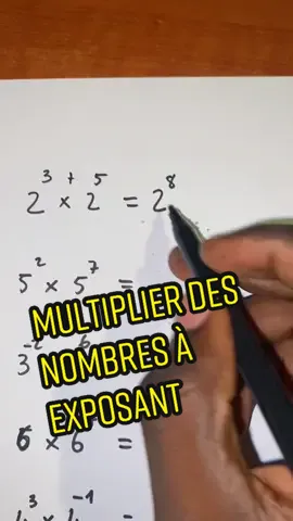 Exercice de maths niveau 4ème sur la multiplication des nombres avec exposants. #coursdemaths #profdemaths #soutienscolaire #coursparticulier 