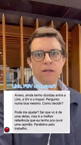 Para os que ainda estão com dúvida 💙💛 #empreendedorismo #faculdade #alvaroschocair #linkschoolofbusiness #fgv #insper #ibmec #collegelife #faculdadesbrasil 