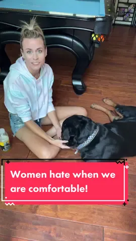 Why do women hate when we are comfortable?! #comfortable #marriagehumor #herreaction #husbandwife #couplecomedy #marriagecomedy #fyp