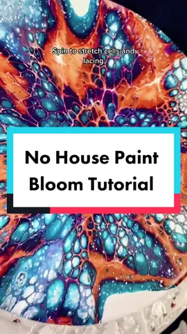 Fluid art bloom painting tutorial with no house paint needed #fluidart #acrylicpour  #paintpour #paintingtutorial #art 
