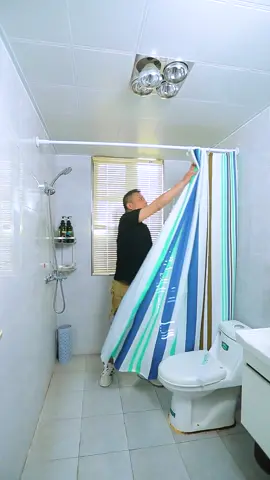 #curtainrod #punchfree #showercurtainrod #extendable #adjustable #clothes 