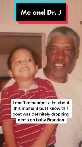 With the great Dr. J at 4 years old. I would pay to remember exactly what he said to me but I’m sure it was some great things, look at my smile! 😃 #throwback #tbt #drj #inspiration 