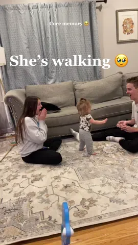So happy I got this 🥹🥹 #corememory #babygirl #walkingbaby #MomsofTikTok #momconent #1yearolldbaby #firsttimewalking #babiesoftiktok 