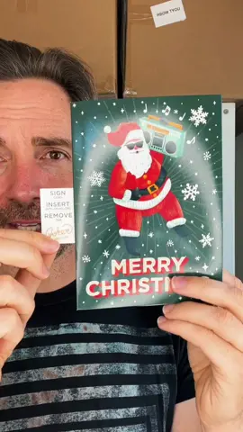 Endless looping Rick Roll Christmas card, open or closed, until the battery dies. Glitter inside if broken.  #xmas #prank #truefriends 