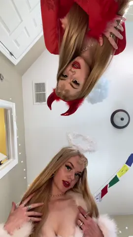 watch ur step👀 #clone #halloween #angeldevil #matchingcostumes 