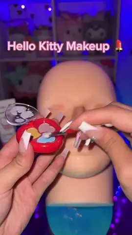 We love some hello kitty makeupp ❤️ #asmr #asmrmakeup #asmrmakeupapplication #asmrlipgloss #asmrmannequin #satisfying #hellokitty #fyp 