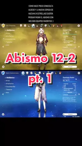 Ojalá tener armas 5 estrellas para mis nenes 😔 #GenshinImpact #kamisatoayato #aratakiitto #abyss #abismo #hoyoverse #build #parati #fyp 