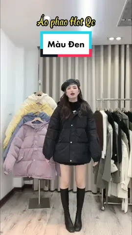 Áo phao qc basic màu đen#aophaonu #thoitrangthudong #xuhuongtiktok 