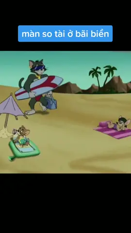 competition at the beach #tomandjerry#cartoonsforkids #competition#beach#funny#fyp 