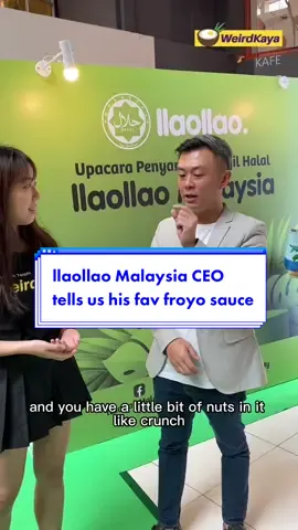 llaollao is now Halal-certified! 🥳 @llaollao_My WeirdKaya has the chance to talk with the CEO and he has a good news for all the pistachio sauce lovers out there!💚 #llaollao #llaollaohalal #llaollaomalaysia #froyo #pistacchio #pistacchiolovers  
