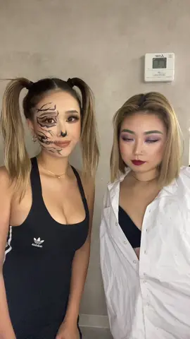 みんなは今年のハロウィンはなにするのー？  #ハロウィン #ハロウィンメイク #halloween #Halloween2022 #halloweenmakeup #skull #skullmakeup #fyp #fypシ #04 #美容学生と繋がりたい #美容学生 #美容学生の日常 #ジョーカー #スカルメイク 