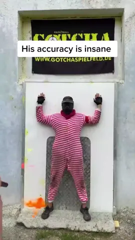 This guys paintball shots are insanely accurate!  #Tech #paintball #fyp