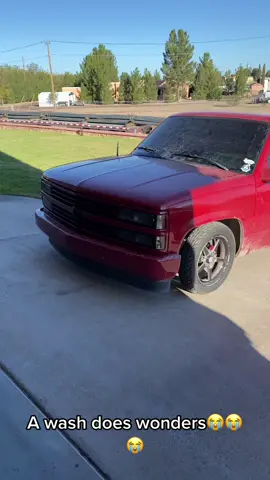 Gave her a good wash for a truck show here in a bit!🤙🏽🤙🏽 #yeet#redhoonigan#trokiando#cuh#trucksoftiktok#lsx#obsnations #beforeandafter 