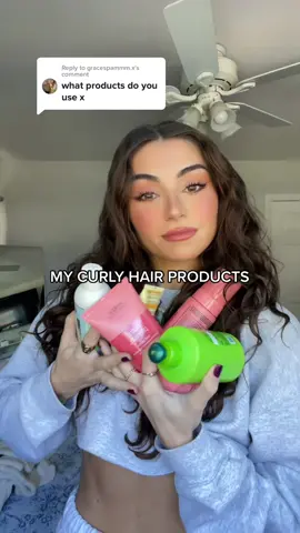 Replying to @gracespammm.x products I use for natural hair days🙆🏻‍♀️   #hair #hairstyle #haircare #haircareroutine #hairproducts #curlyhair 