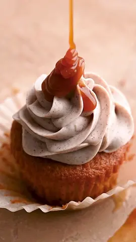 can i get you some cupcake with your caramel? #cupcakesoftiktok #foodvideography #slowmotionvideo #carameldrizzle 
