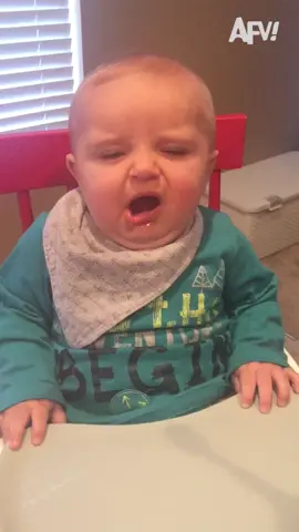 I don't think he likes it very much lol #fyp #babiesoftiktok