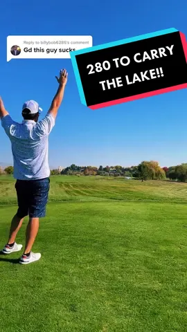 Replying to @billybob6286 280 yard to carry the lake. Are you worried about your score? Are you going to lay up? Or are you going to reach down deep, and hit the drive of your life? Never lay up, go for every shot, and have fun when you are playing golf. These moments are few and far between, but you miss every shot you don’t take. #golf #golftiktok #golftok #golfer #golfswing #golflessons #golflife #golfswing #golftips @mattscharff hope your back feel better, and I’ve changed my mind. I want lessons from you now. @fatguysfreshdeli @spurwing.cc 