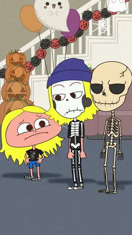 Skeletons aren't Scary! #tiktokhalloween #halloween #halloweenlooks #spookyscaryskeleton 
