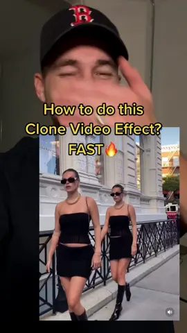 How to do this freeze frame clone video effect the quick and easy way 🎥✨ #video #edit #idea #tiktok #iphone #fypシ #foryou 