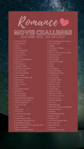 Romance movie challenge.how many have you watched?#fypシ #fyp #moviechallenge #romanticmovies #movies #kenyantiktok #viral #romance #goviral #fypage 