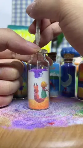 dared to paint by SAND and only sand.#sandbottles #sandart #sandartbottle #sandpainting #sandpaintingbottle #sandbottle #handmade #giftsideas